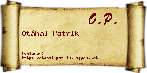 Otáhal Patrik névjegykártya