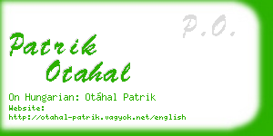 patrik otahal business card